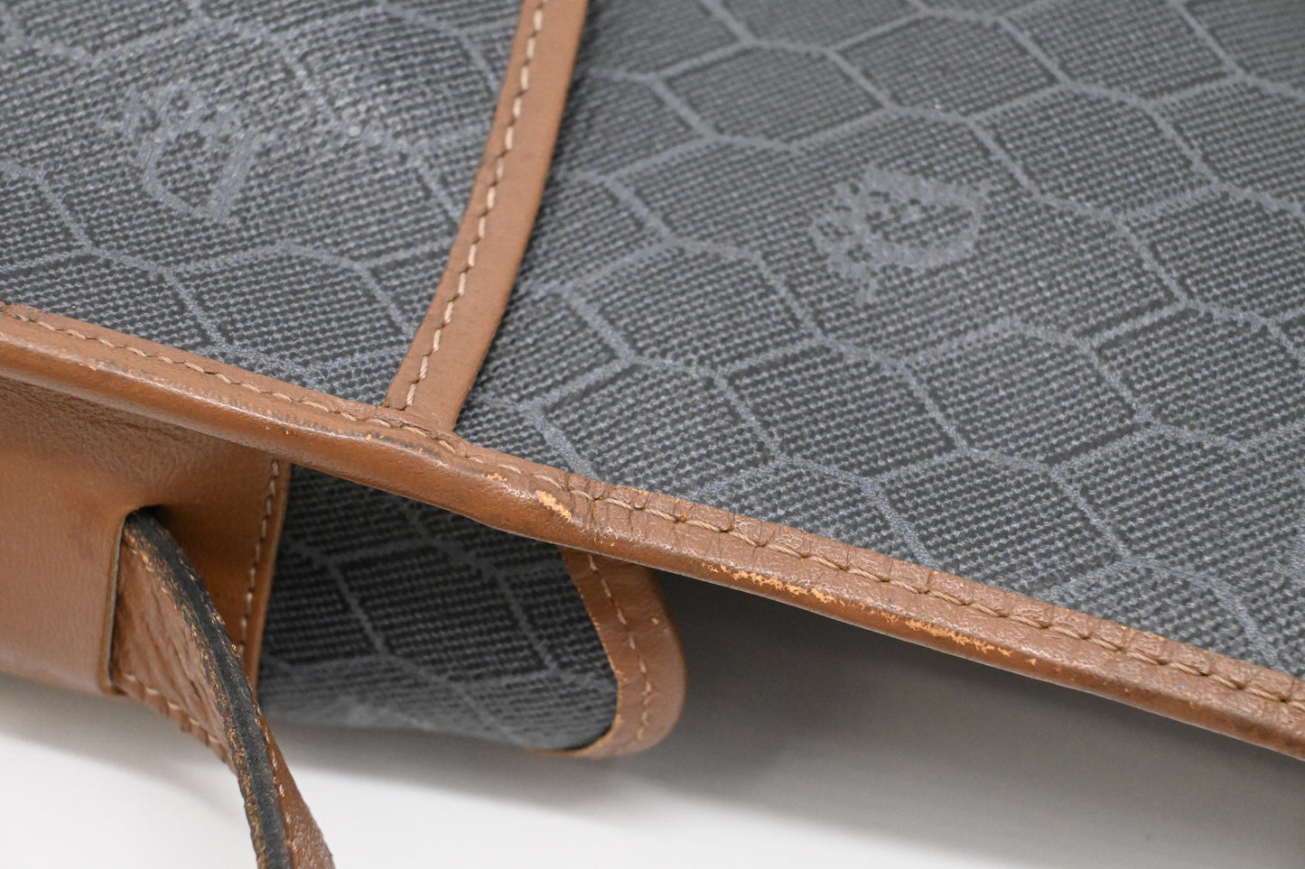 Dior Shoulder Bag in Grey Honeycomb Canvas