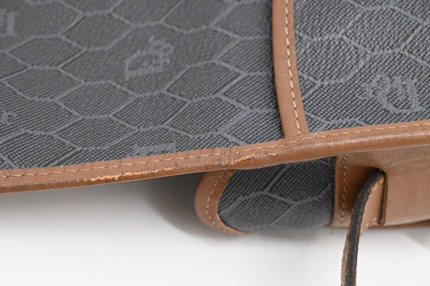 Dior Shoulder Bag in Grey Honeycomb Canvas
