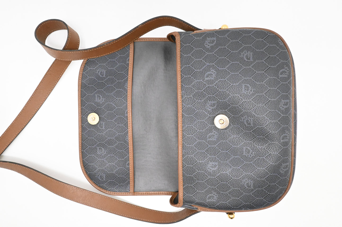 Dior Shoulder Bag in Grey Honeycomb Canvas