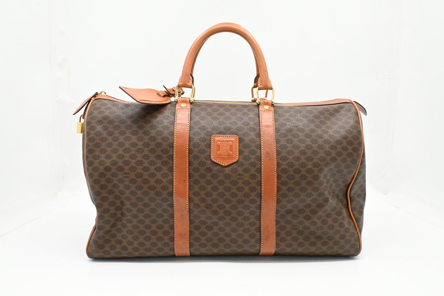 Celine Travel Bag in Brown Macadam Coated Canvas
