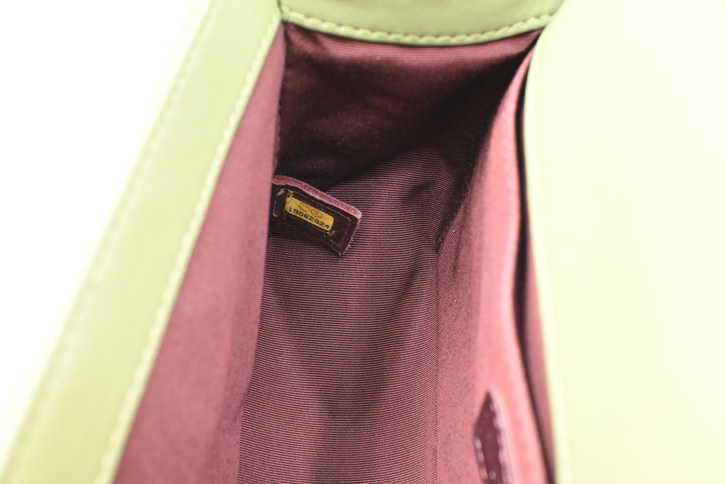 Chanel New Medium Boy in Light Green Leather