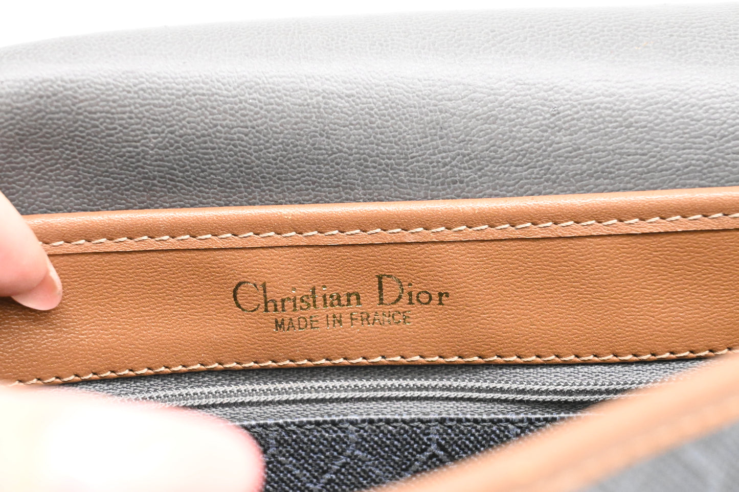 Dior Shoulder Bag in Grey Honeycomb Canvas