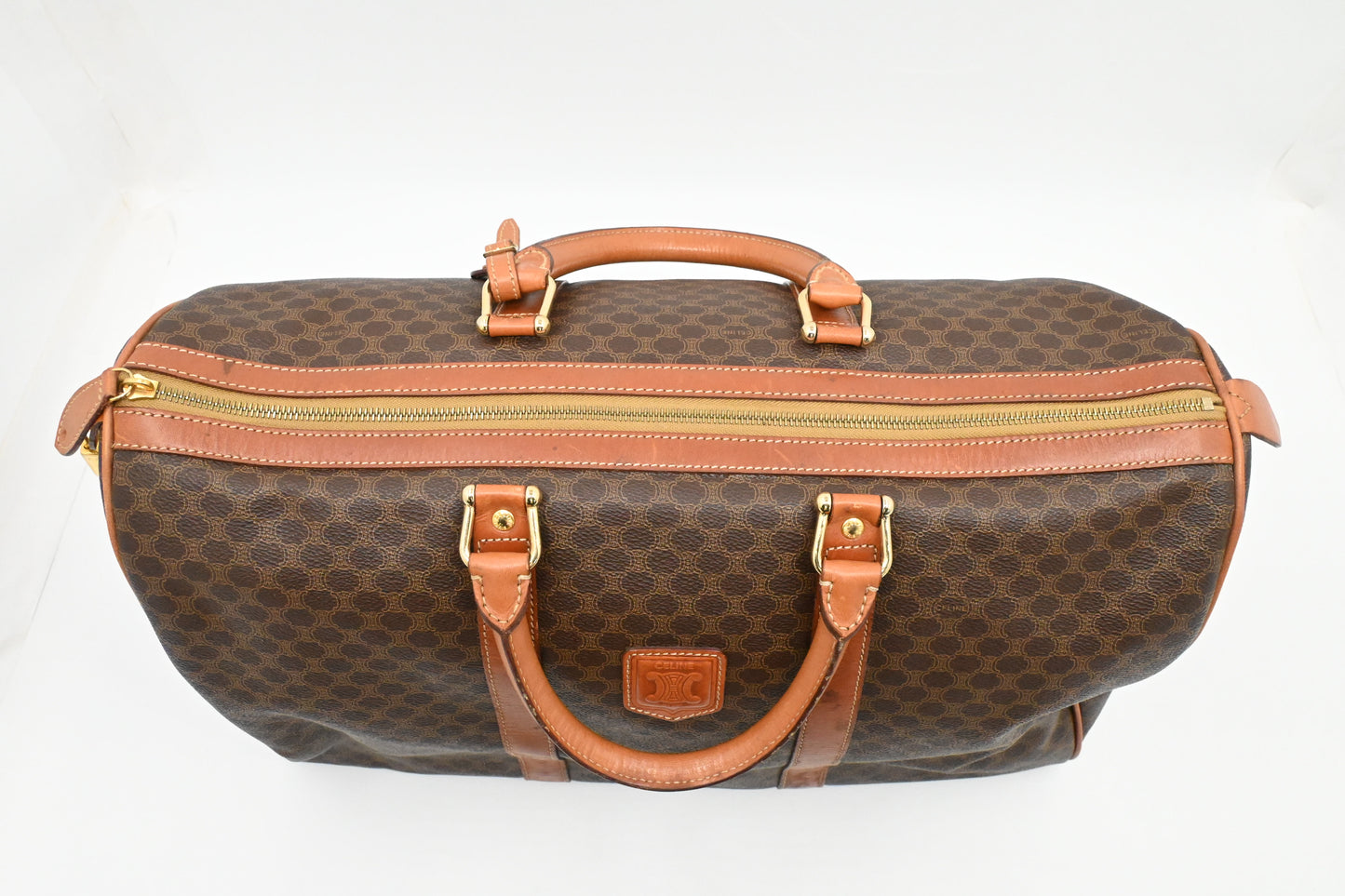 Celine Travel Bag in Brown Macadam Coated Canvas