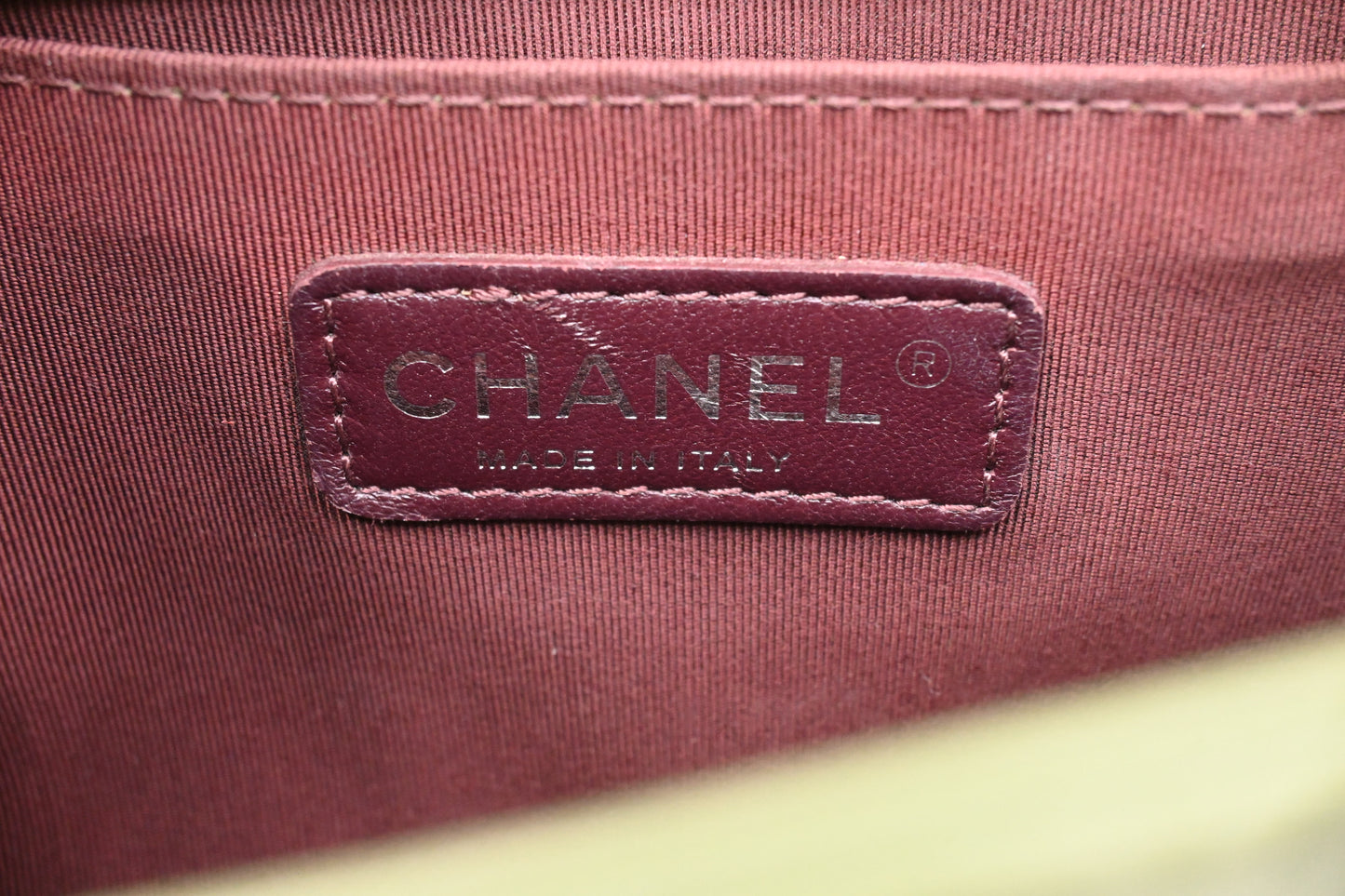 Chanel New Medium Boy in Light Green Leather