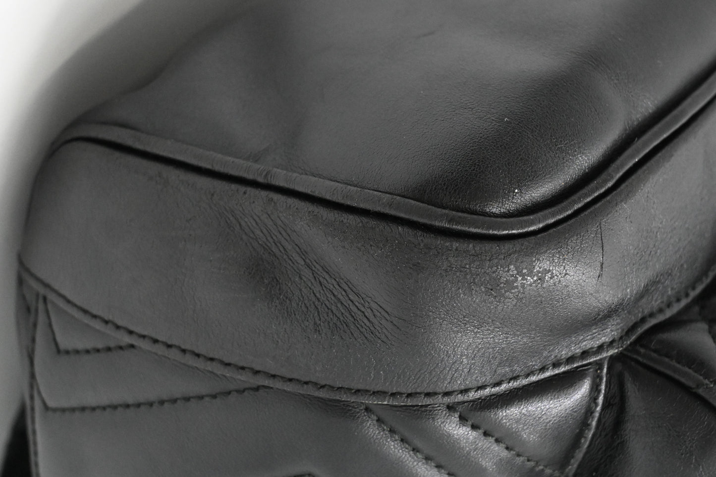 Gucci GG Marmont Backpack in Black Leather