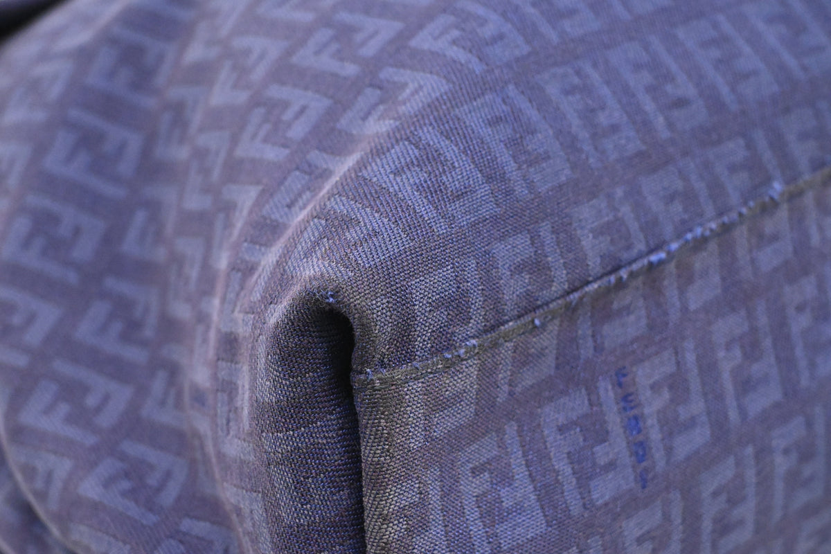 Fendi Shoulder Bag in Blue Zuccino Canvas