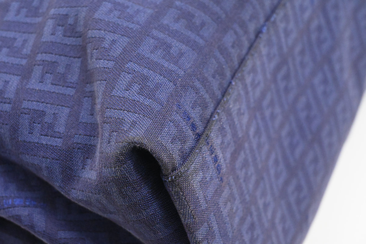 Fendi Shoulder Bag in Blue Zuccino Canvas