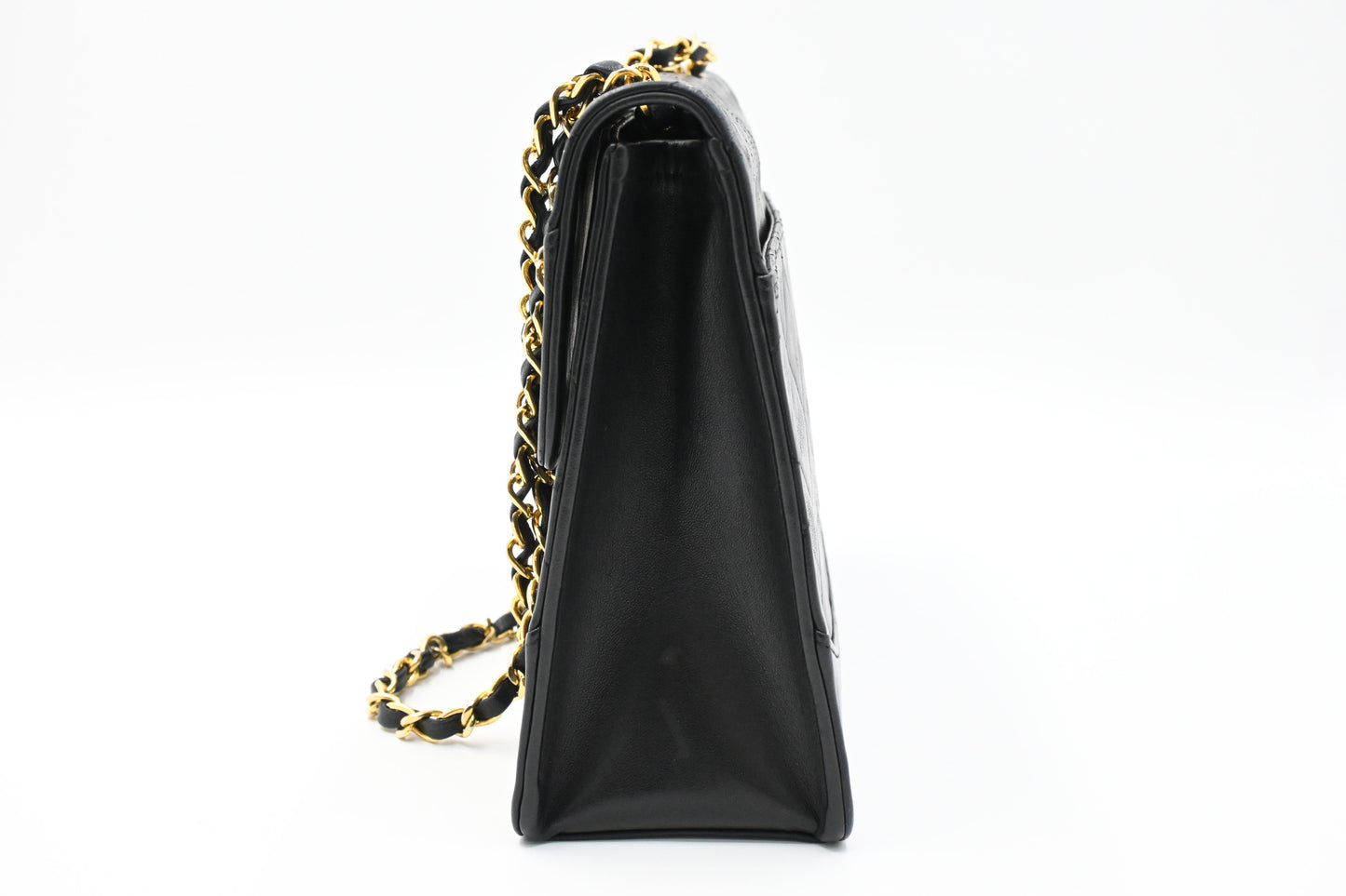 Chanel Trapezoid Flap in Black Matelassé Leather