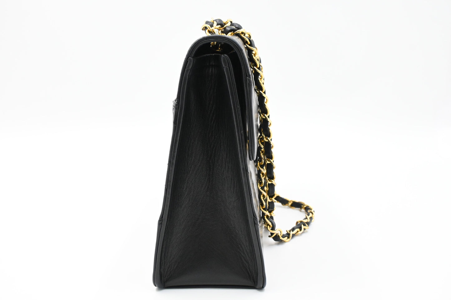 Chanel Trapezoid Flap in Black Matelassé Leather