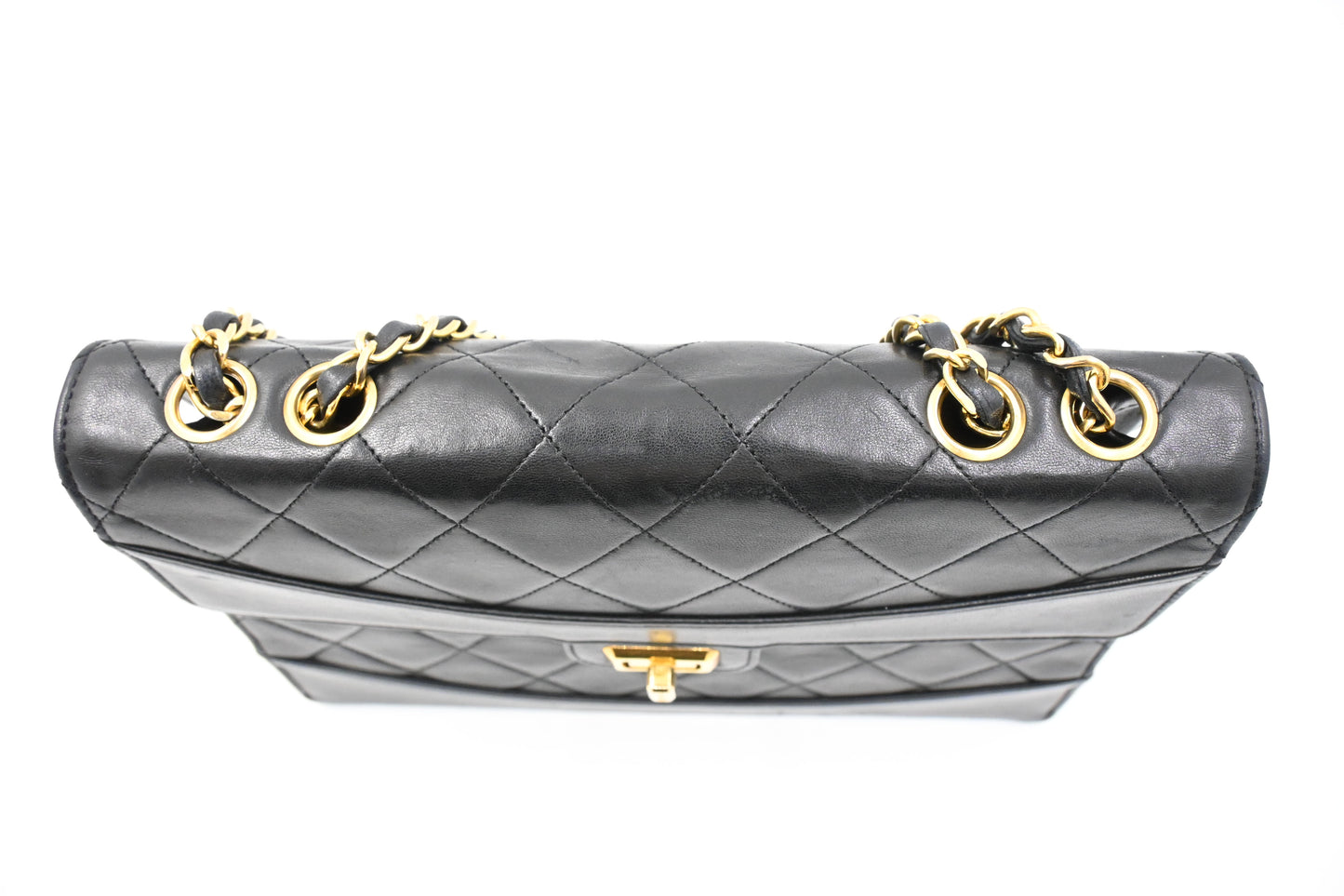 Chanel Trapezoid Flap in Black Matelassé Leather