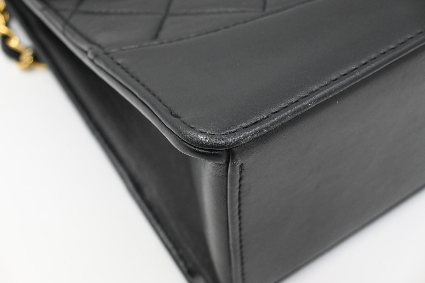 Chanel Trapezoid Flap in Black Matelassé Leather