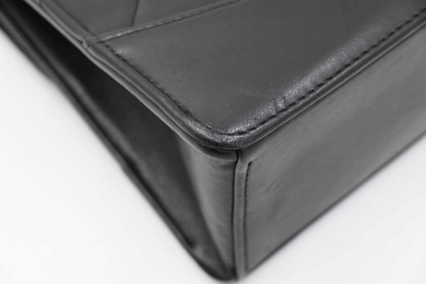 Chanel Trapezoid Flap in Black Matelassé Leather