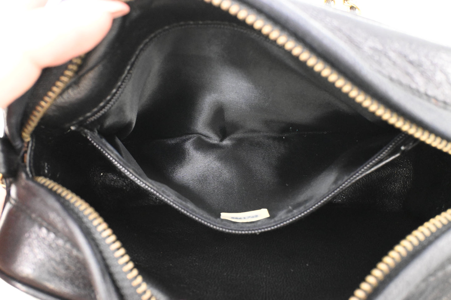 Chanel Chain Shoulder Bag in Black Leather