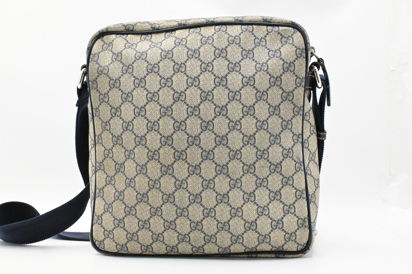 Gucci Crossbody Bag in Navy Blue GG Supreme Canvas