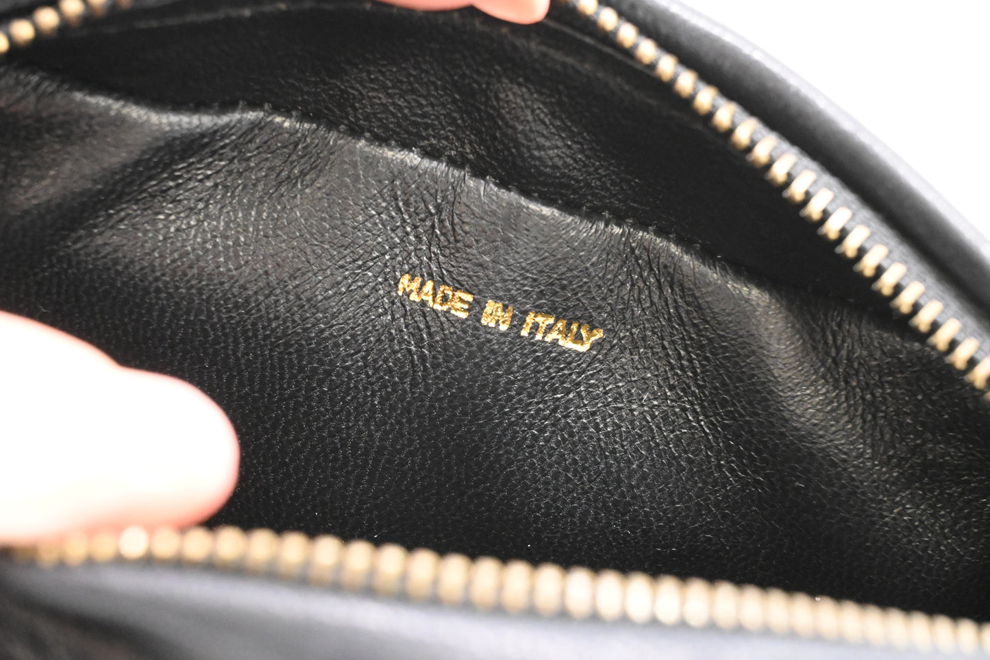 Chanel Chain Shoulder Bag in Black Leather