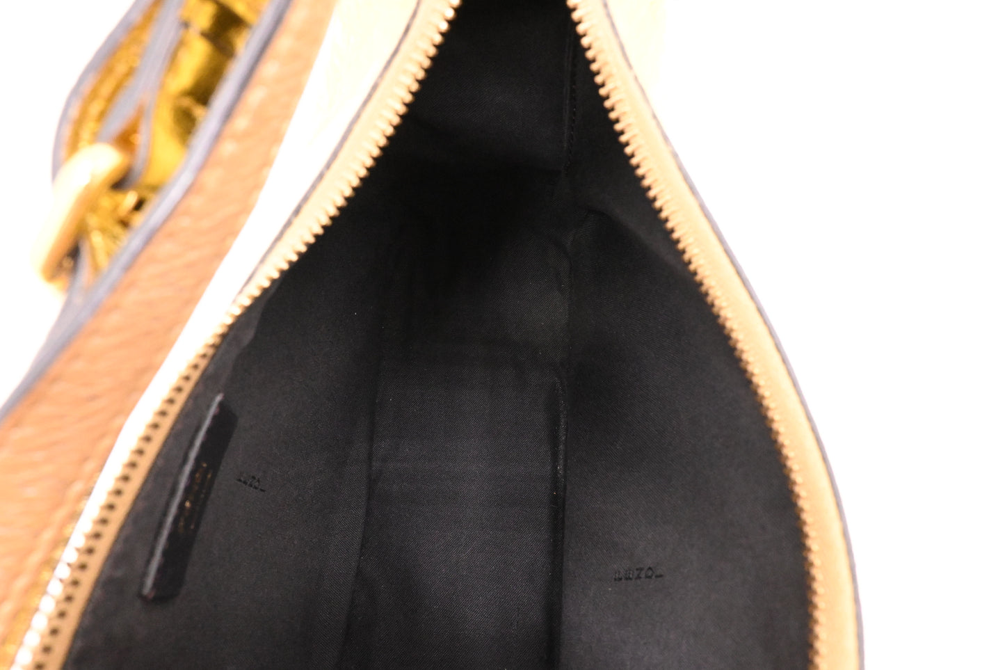 Fendi Small Fendigraphy in Gold Leather