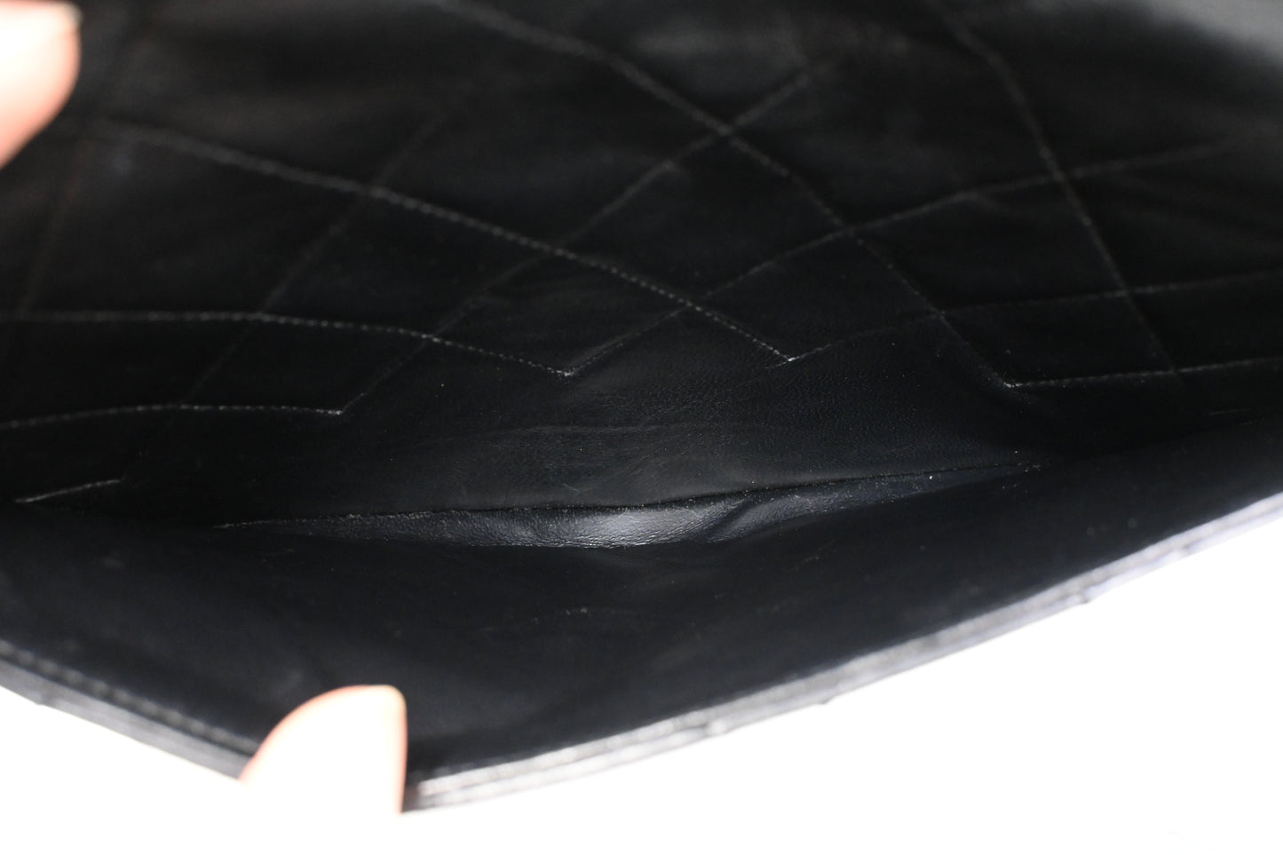 Chanel Trapezoid Flap in Black Matelassé Leather