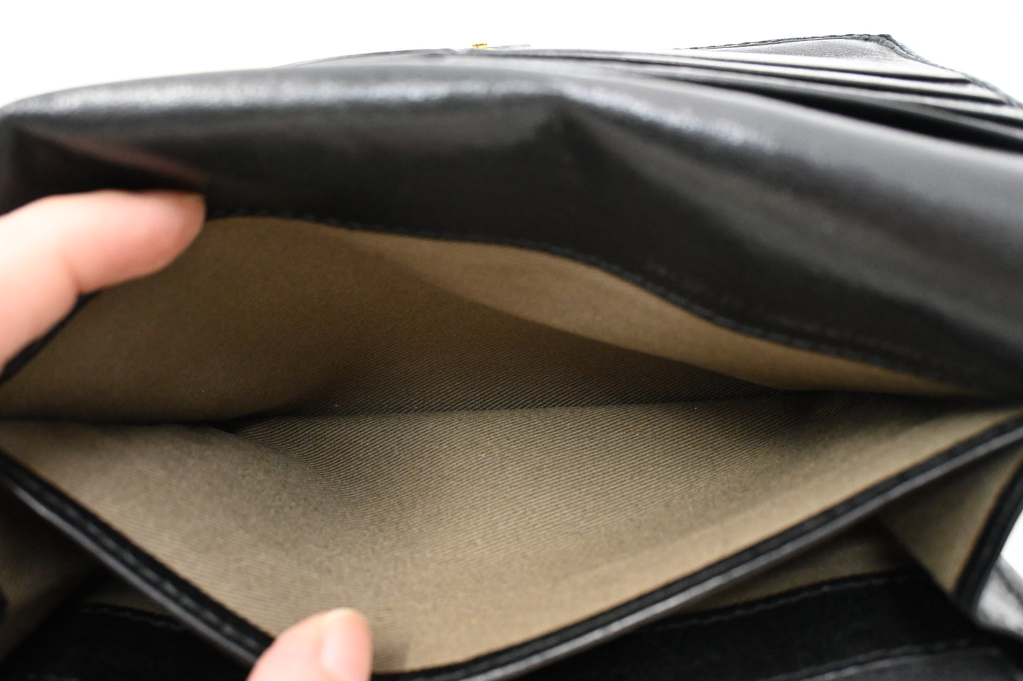 Chloe Long Wallet in Brown Canvas and Black Leather