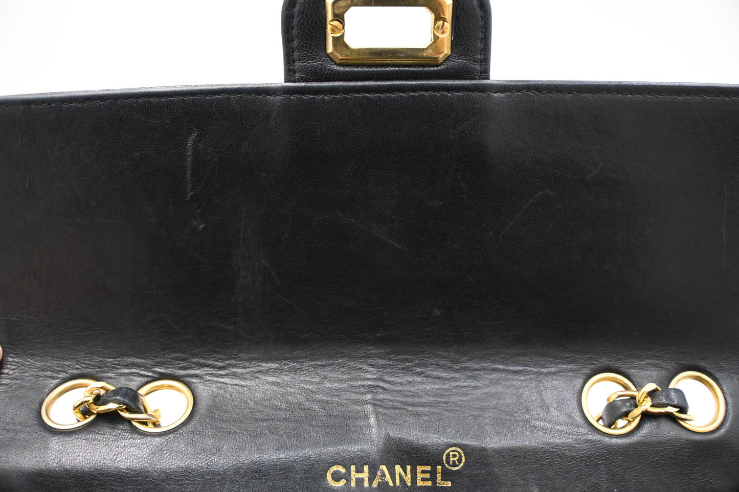 Chanel Trapezoid Flap in Black Matelassé Leather