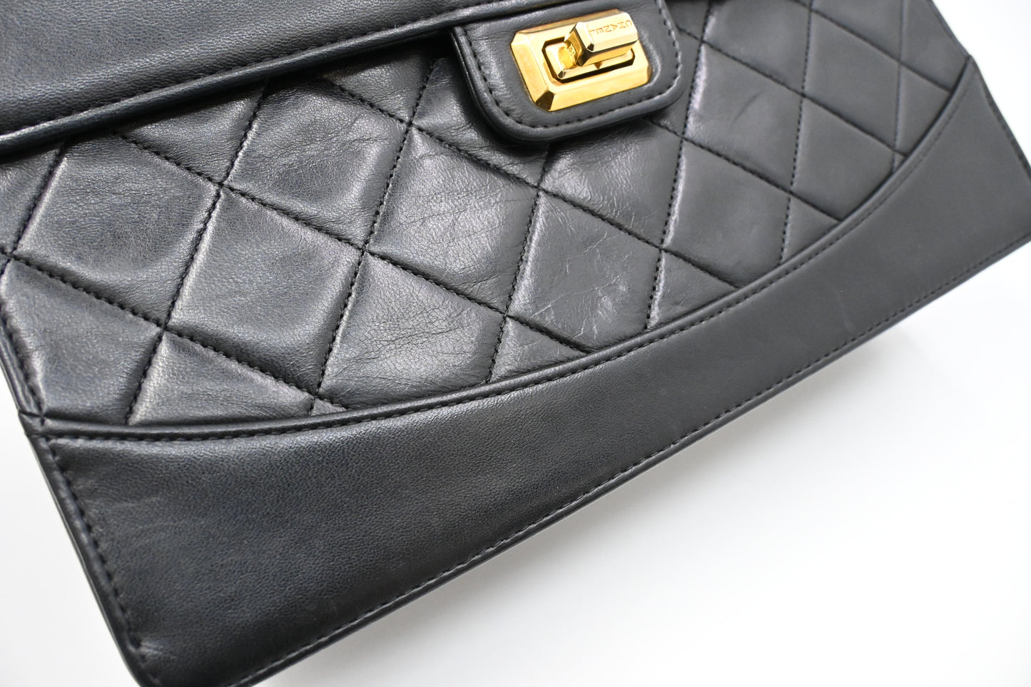 Chanel Trapezoid Flap in Black Matelassé Leather