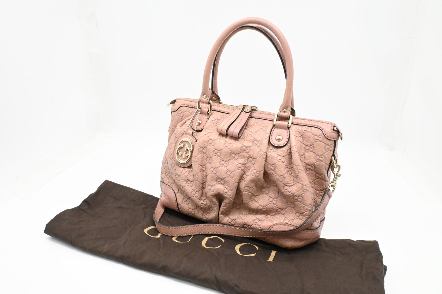 Gucci Sukey 2way Bag in Pink Guccissima Leather