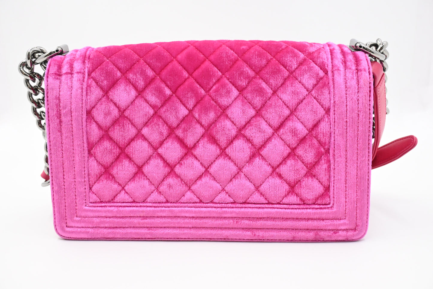 Chanel Medium Boy in Pink Velvet