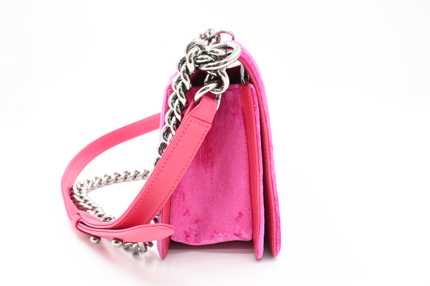 Chanel Medium Boy in Pink Velvet
