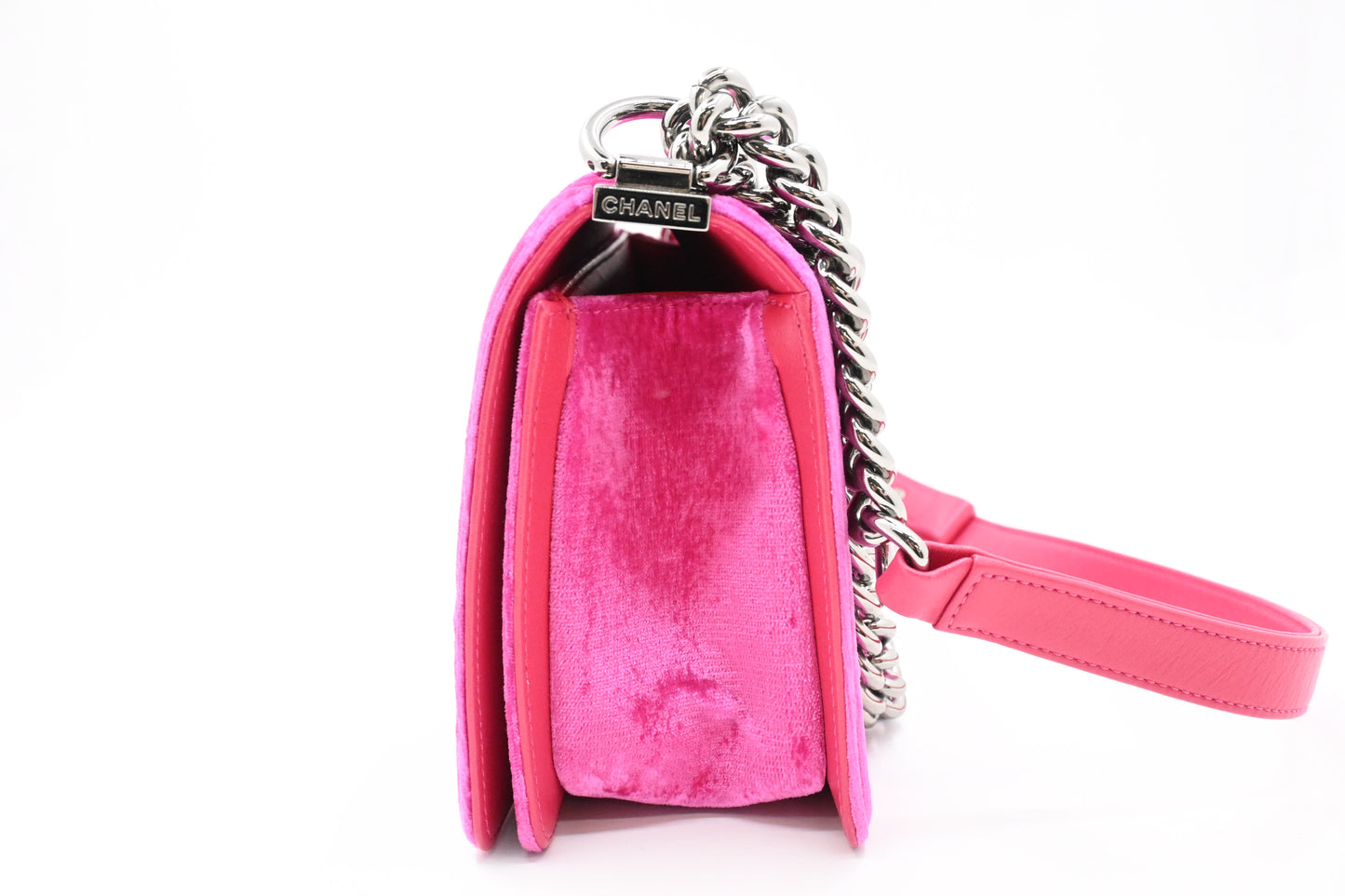 Chanel Medium Boy in Pink Velvet