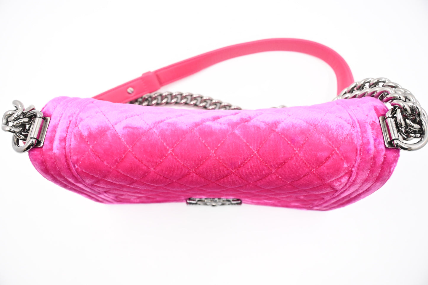 Chanel Medium Boy in Pink Velvet
