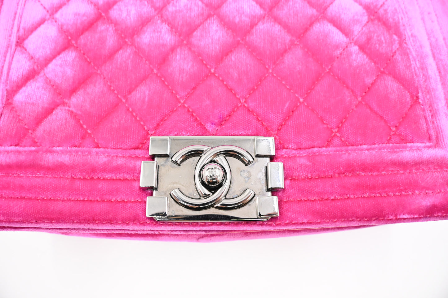 Chanel Medium Boy in Pink Velvet