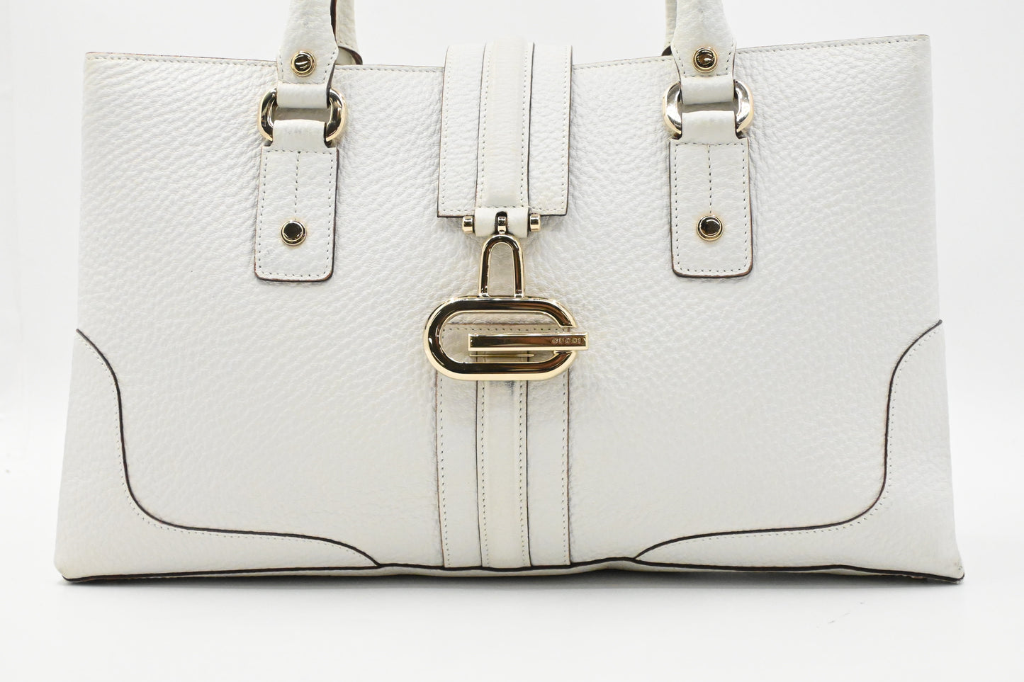 Gucci Tote in White Leather