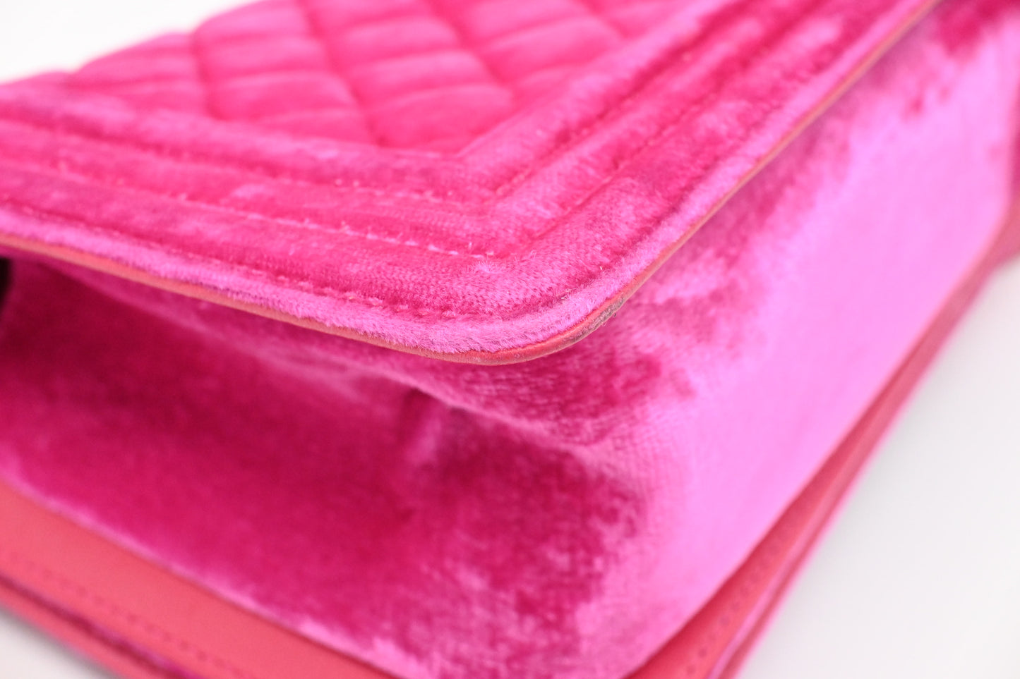 Chanel Medium Boy in Pink Velvet