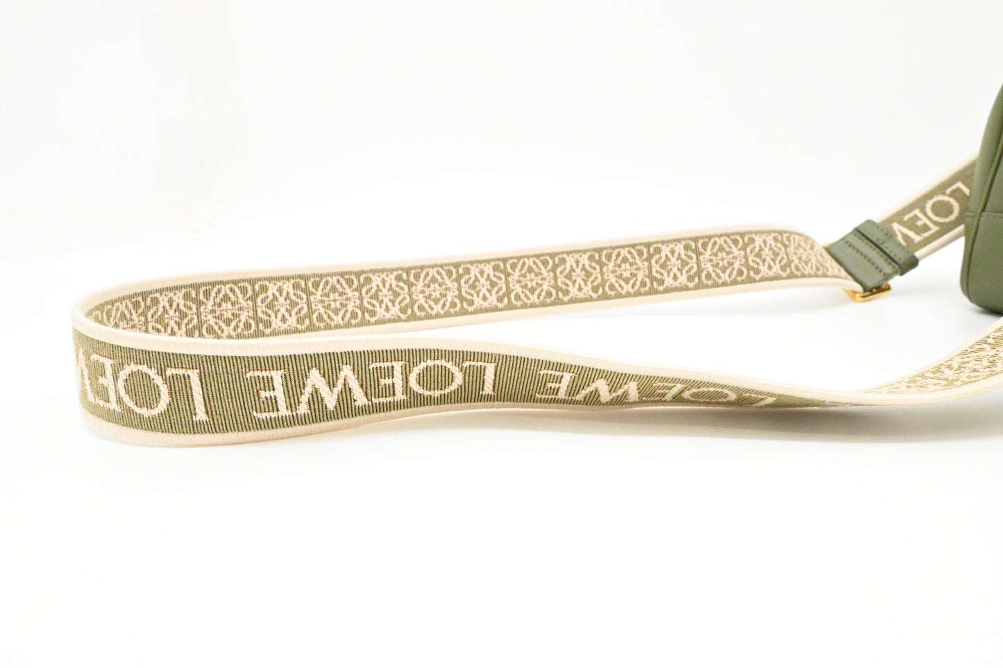 Loewe Amazona 16 Square Bag in Nappa Green Leather