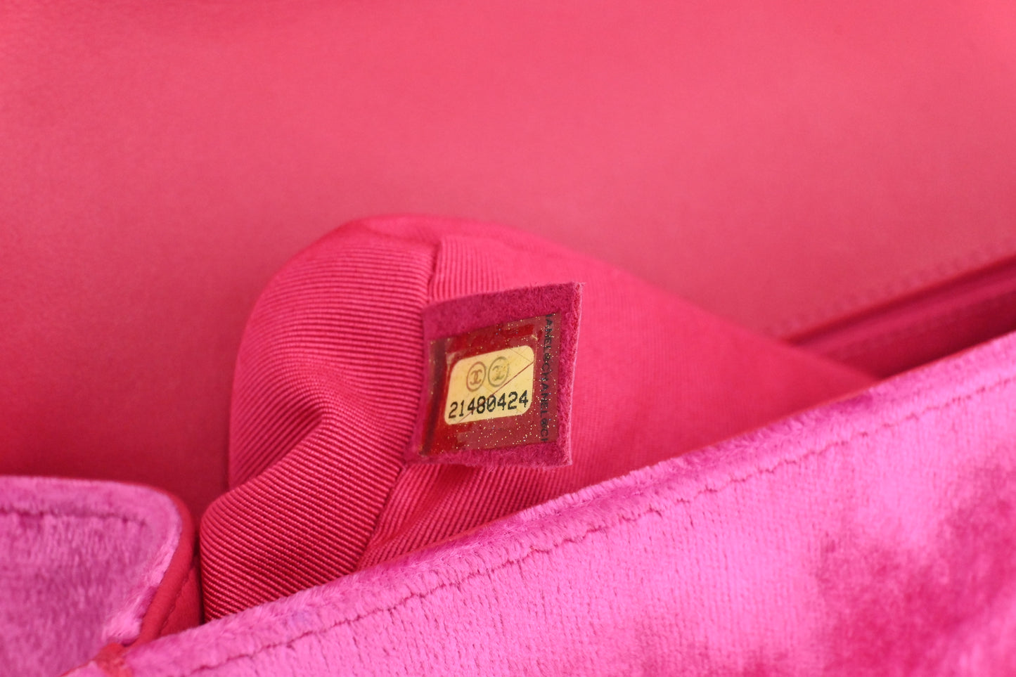 Chanel Medium Boy in Pink Velvet