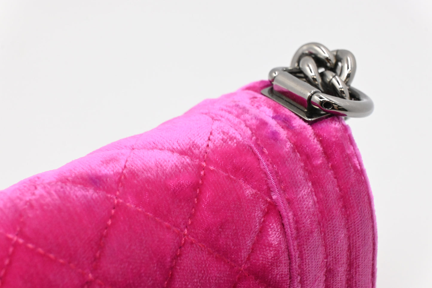 Chanel Medium Boy in Pink Velvet