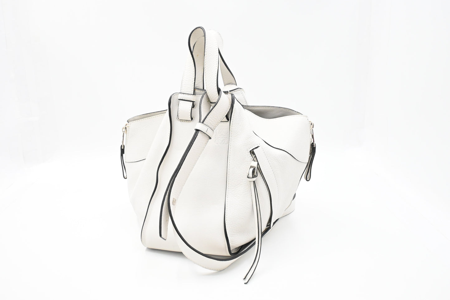 Loewe Mini Hammock in White Leather