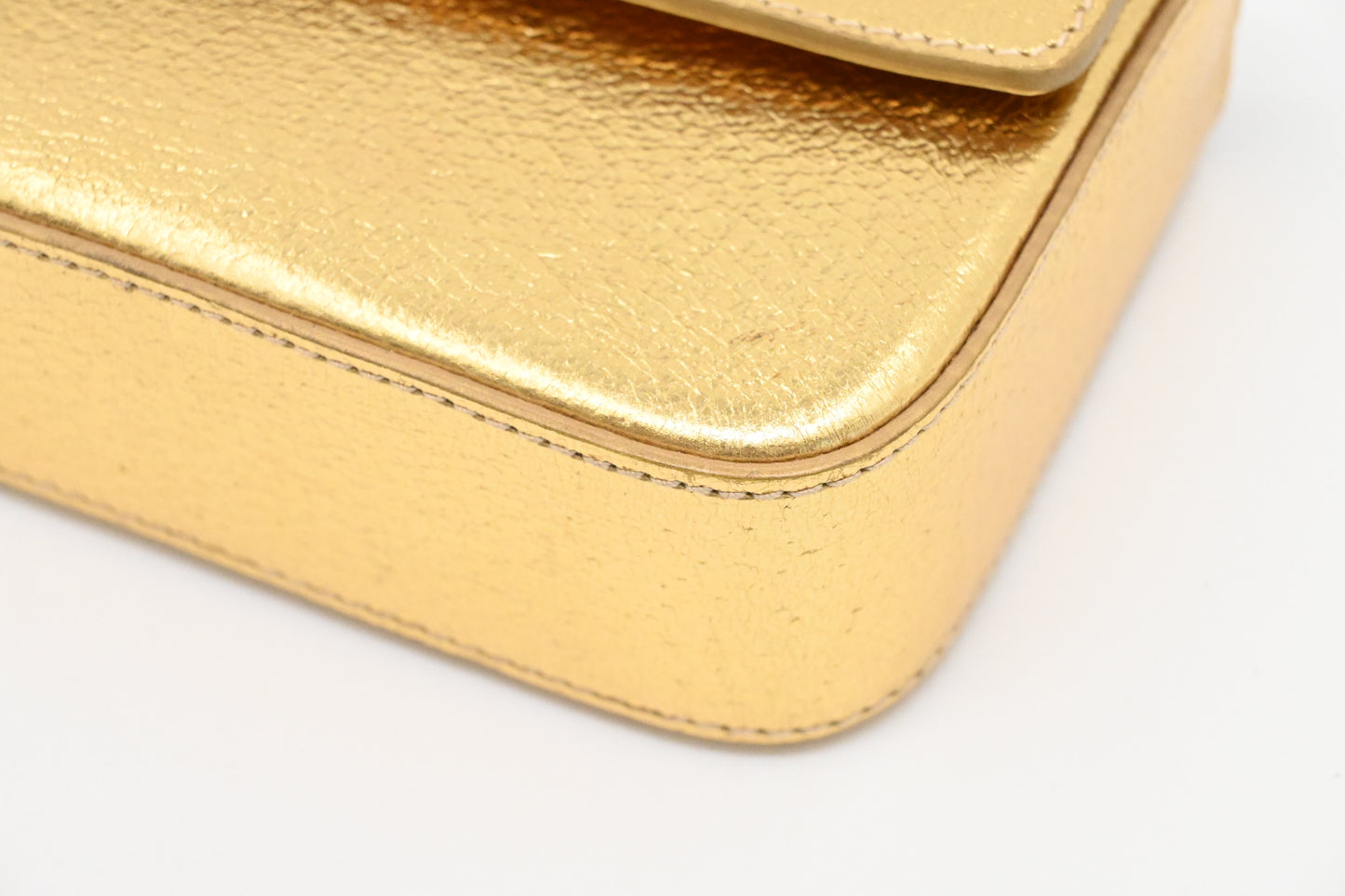 Prada Pouch in Gold Leather