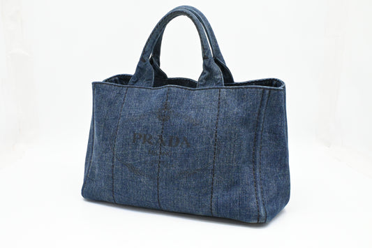 Prada Canapa in Blue Denim Canvas