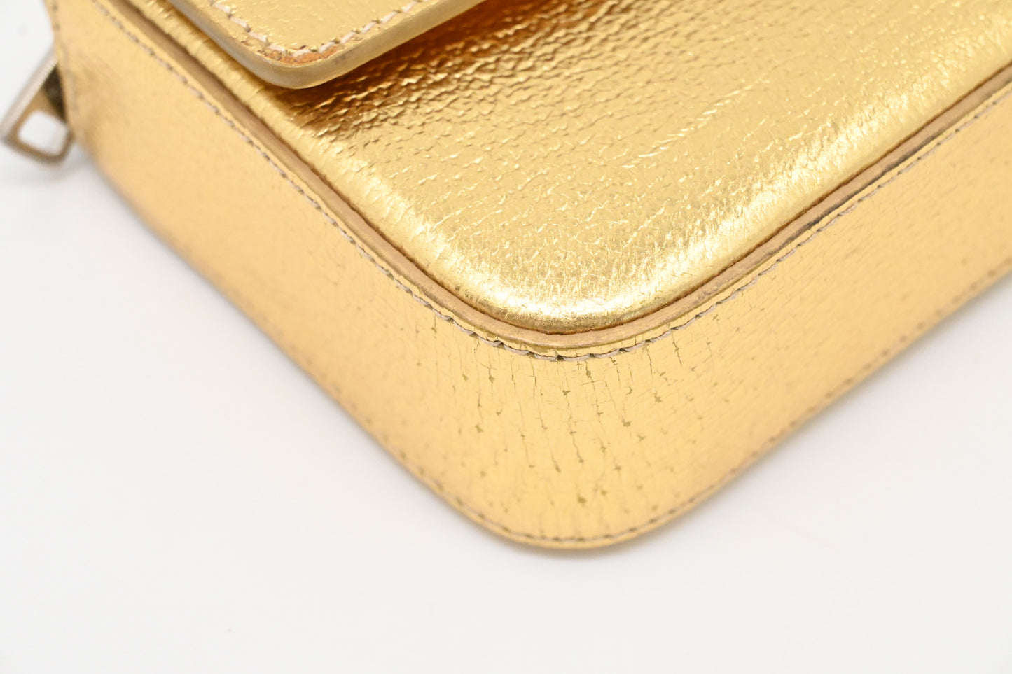 Prada Pouch in Gold Leather