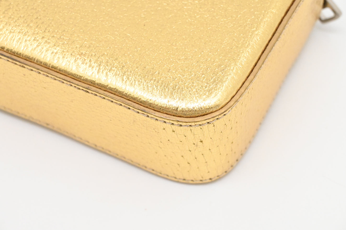 Prada Pouch in Gold Leather