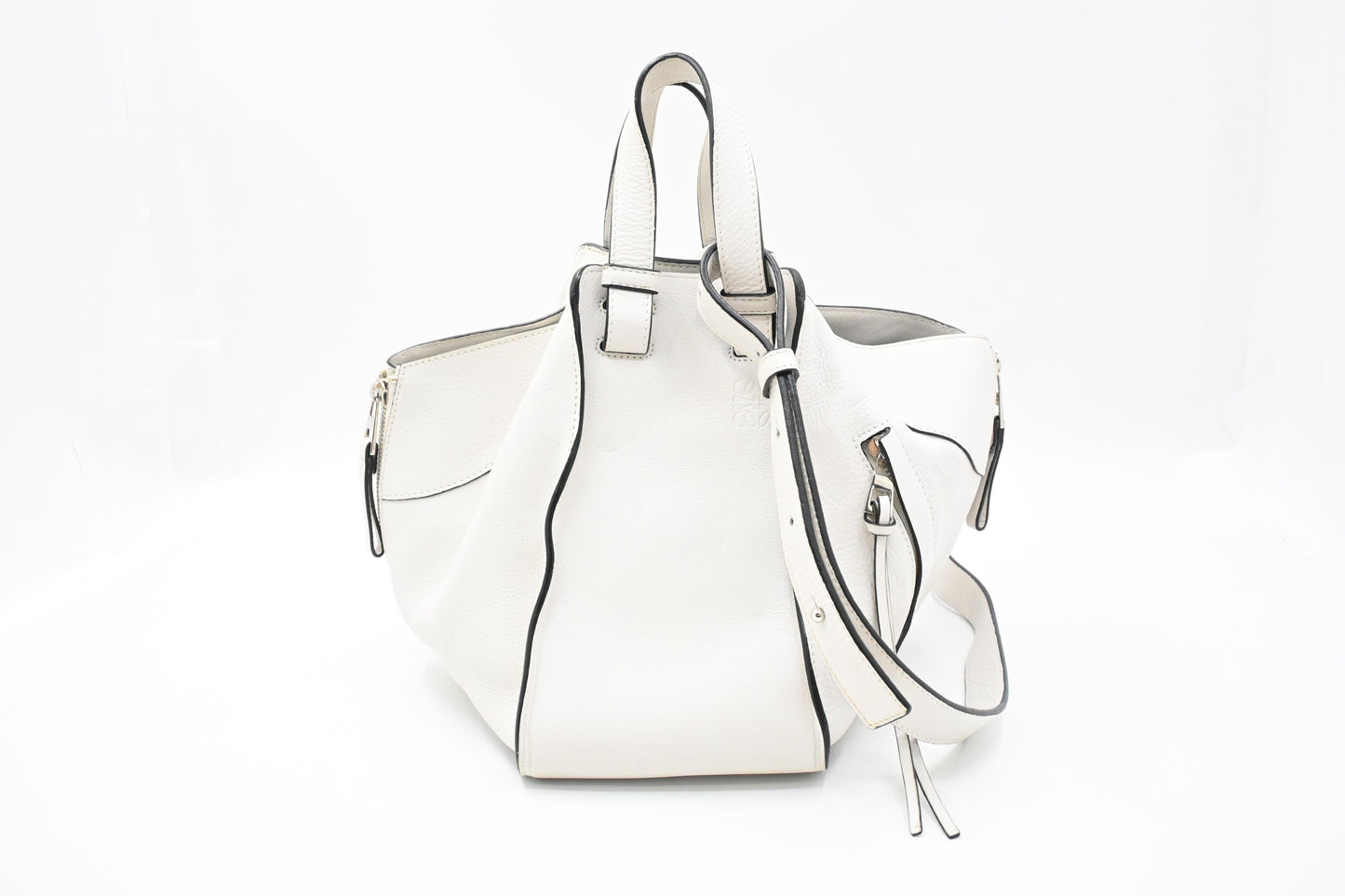 Loewe Mini Hammock in White Leather