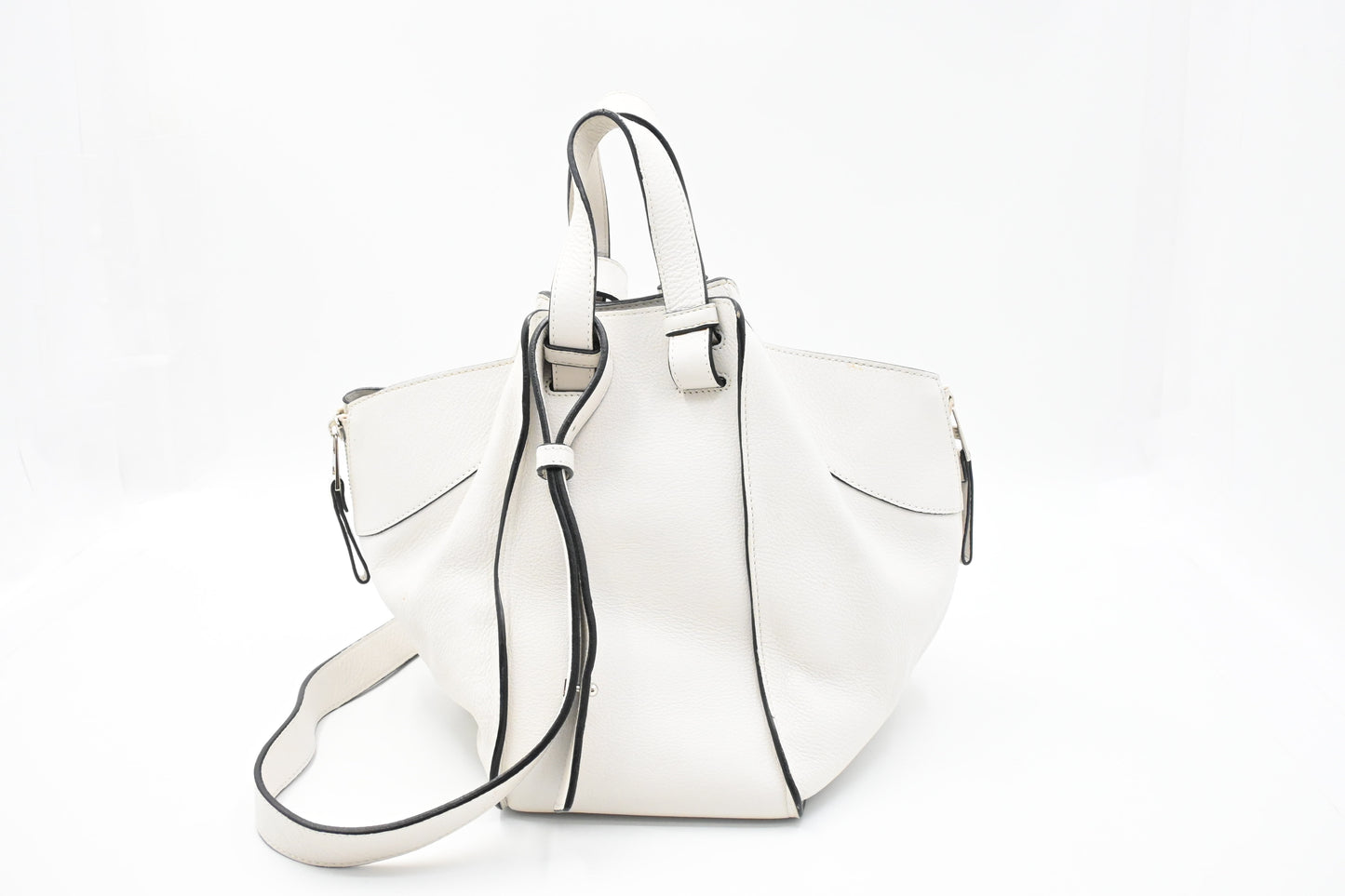 Loewe Mini Hammock in White Leather