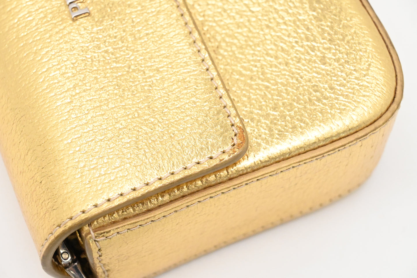 Prada Pouch in Gold Leather