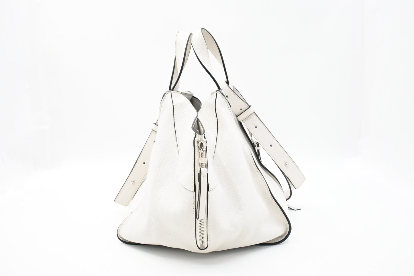 Loewe Mini Hammock in White Leather