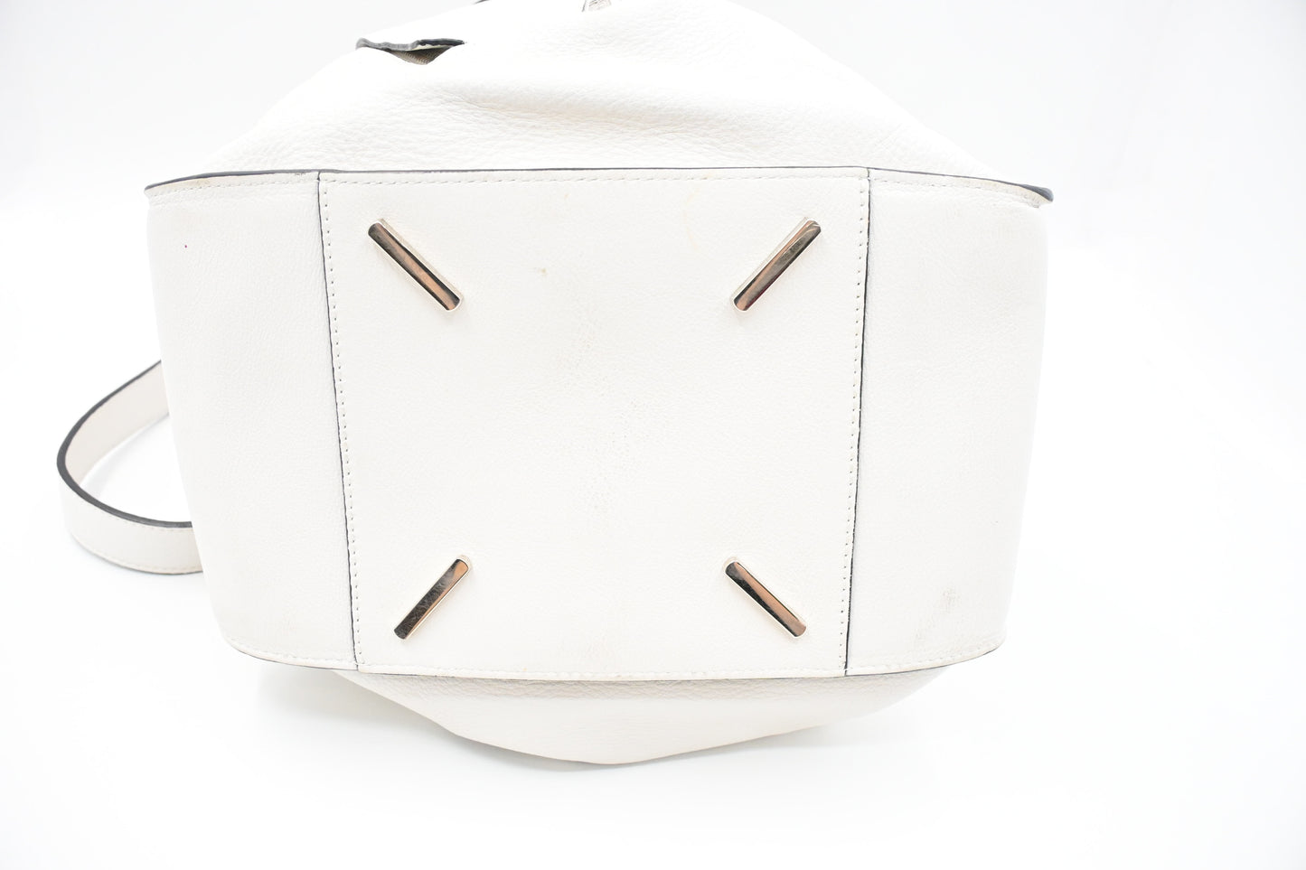 Loewe Mini Hammock in White Leather