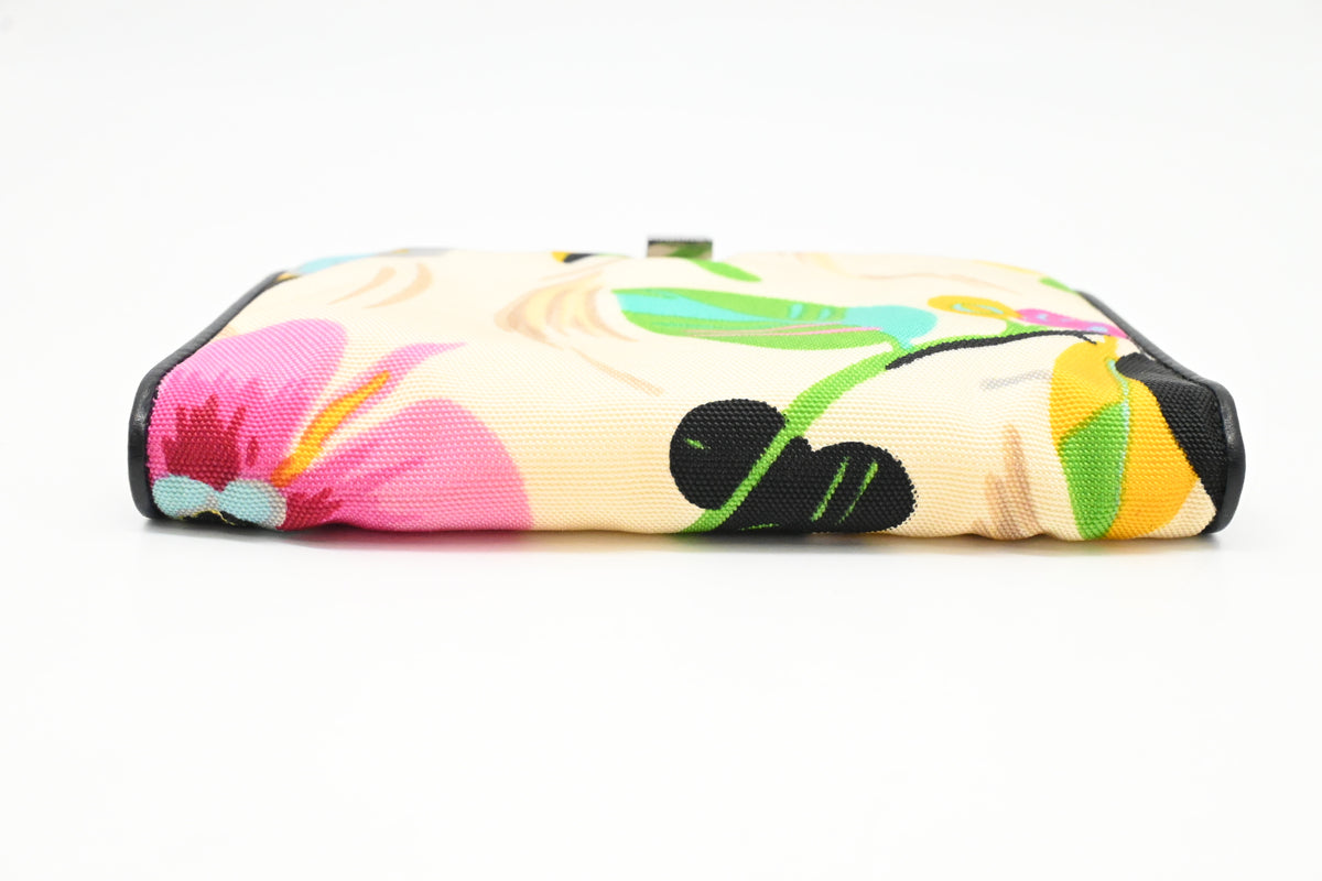 Gucci Agenda in Flower Canvas and Black Leather