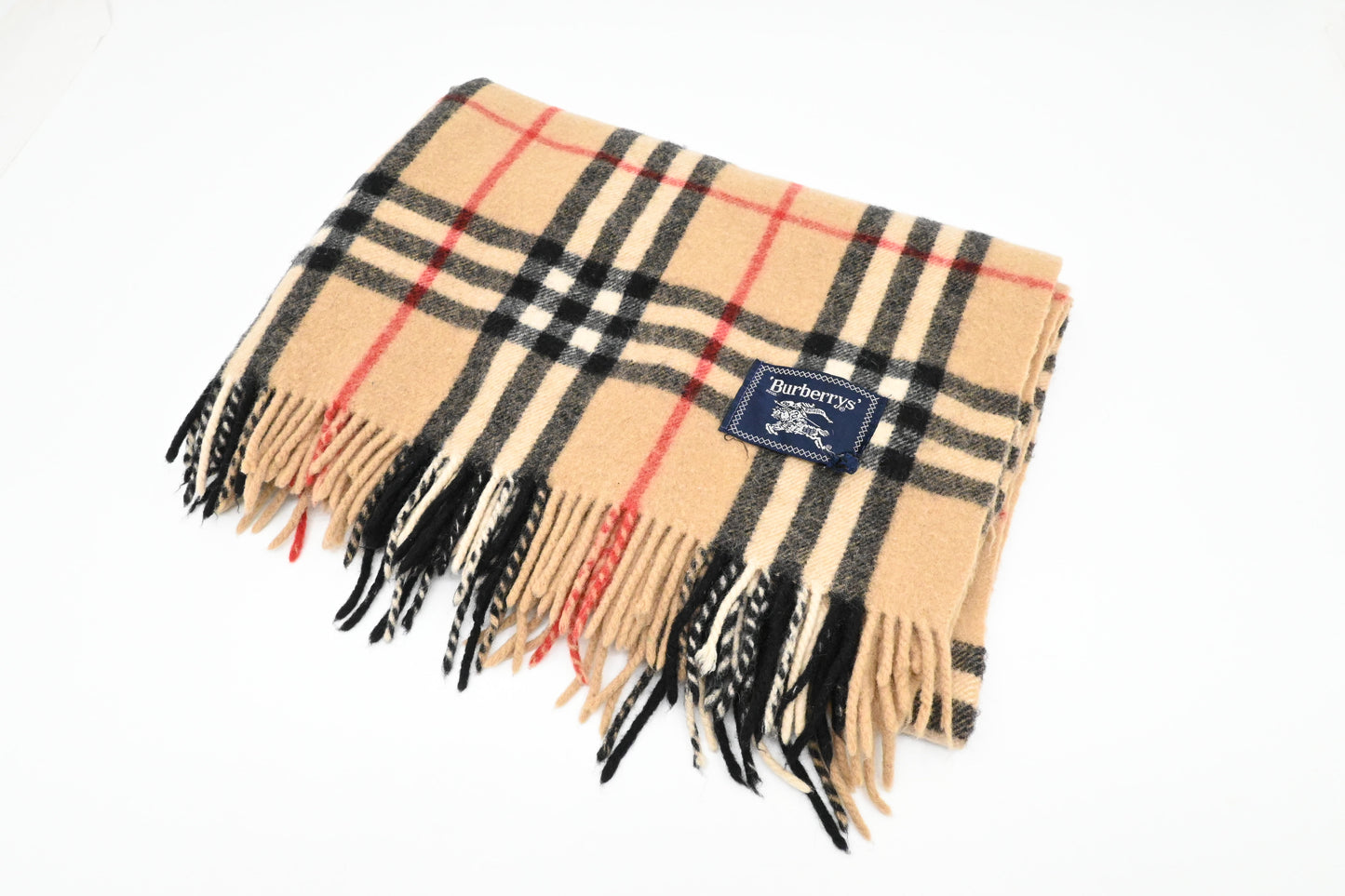 Burberry Stole in Brown Check Wool