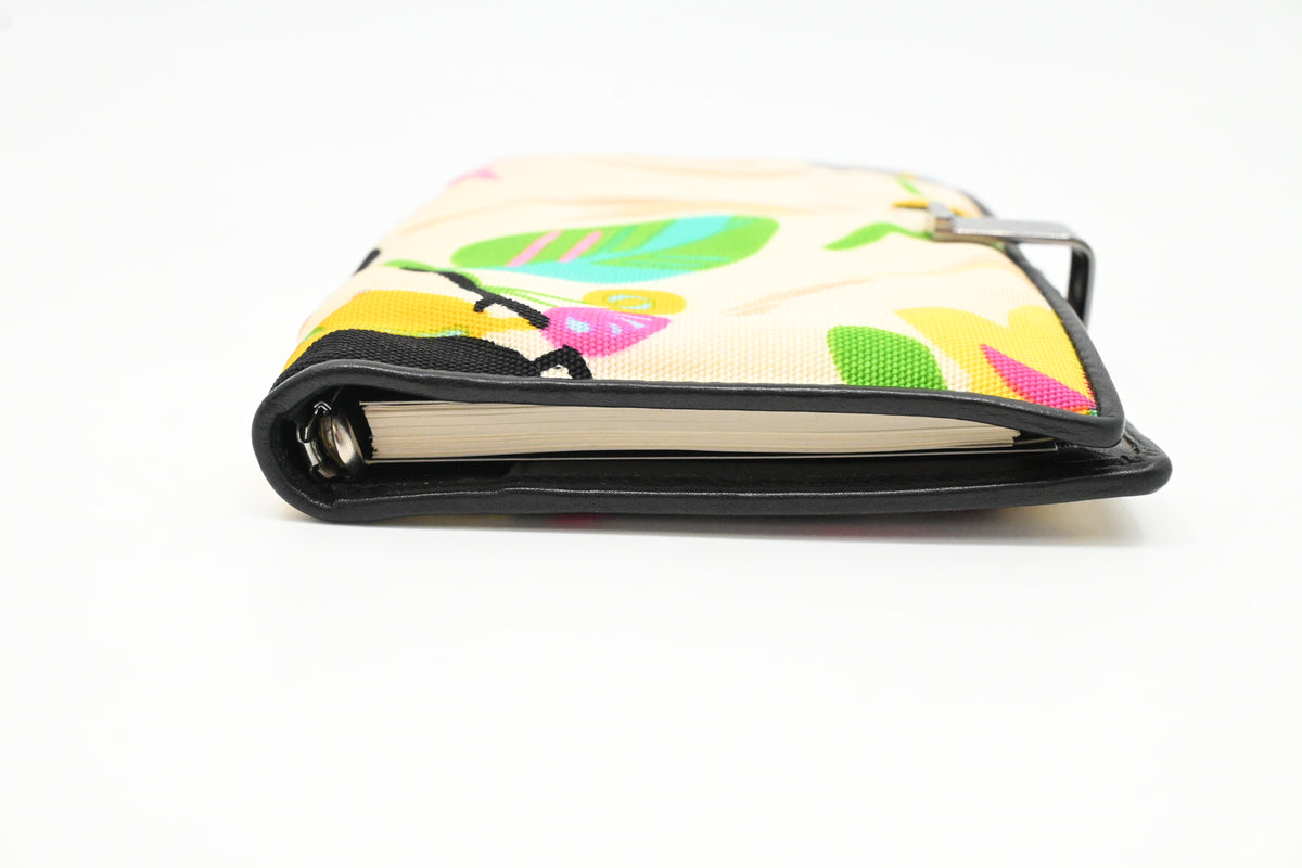 Gucci Agenda in Flower Canvas and Black Leather