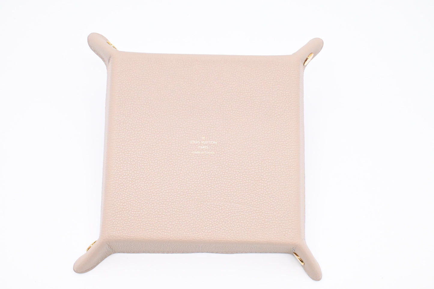 Louis Vuitton Jewelry Tray in Beige Leather