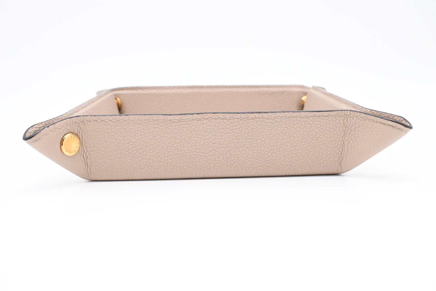 Louis Vuitton Jewelry Tray in Beige Leather
